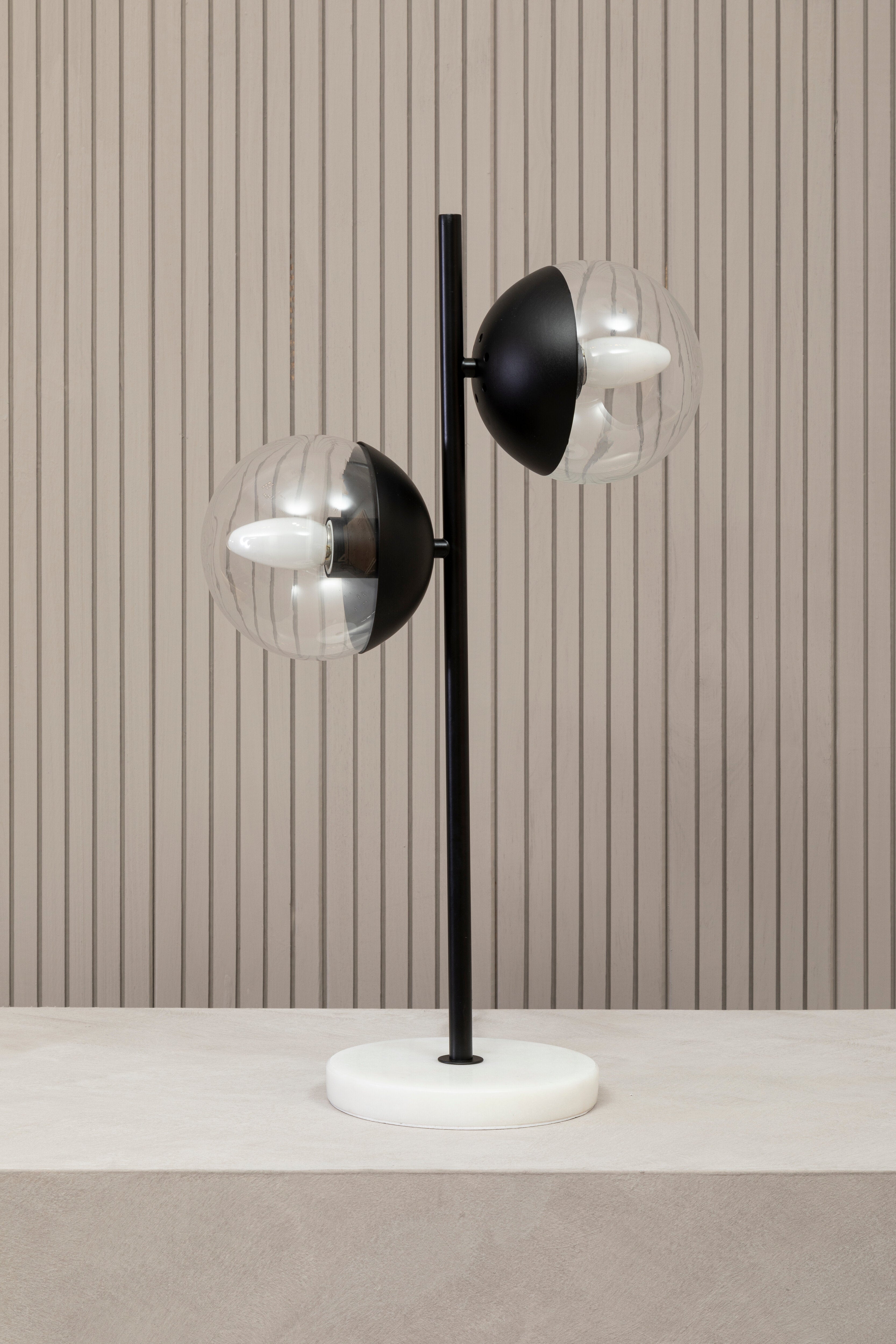 Kidston Black Finish Metal 2 Light Table Lamp